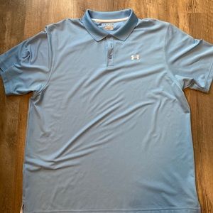 Baby blue Underarmour golf polo heat gear 2xl